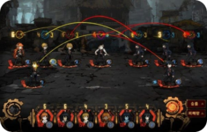 Dark fantasy battle lineup featuring Limbus Company in action