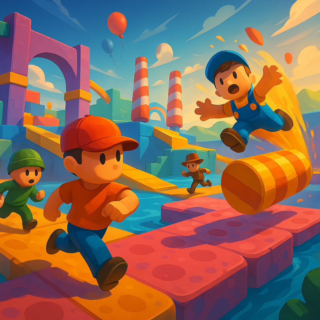 Cartoon obstacle race showdown from Stumble Guys PC