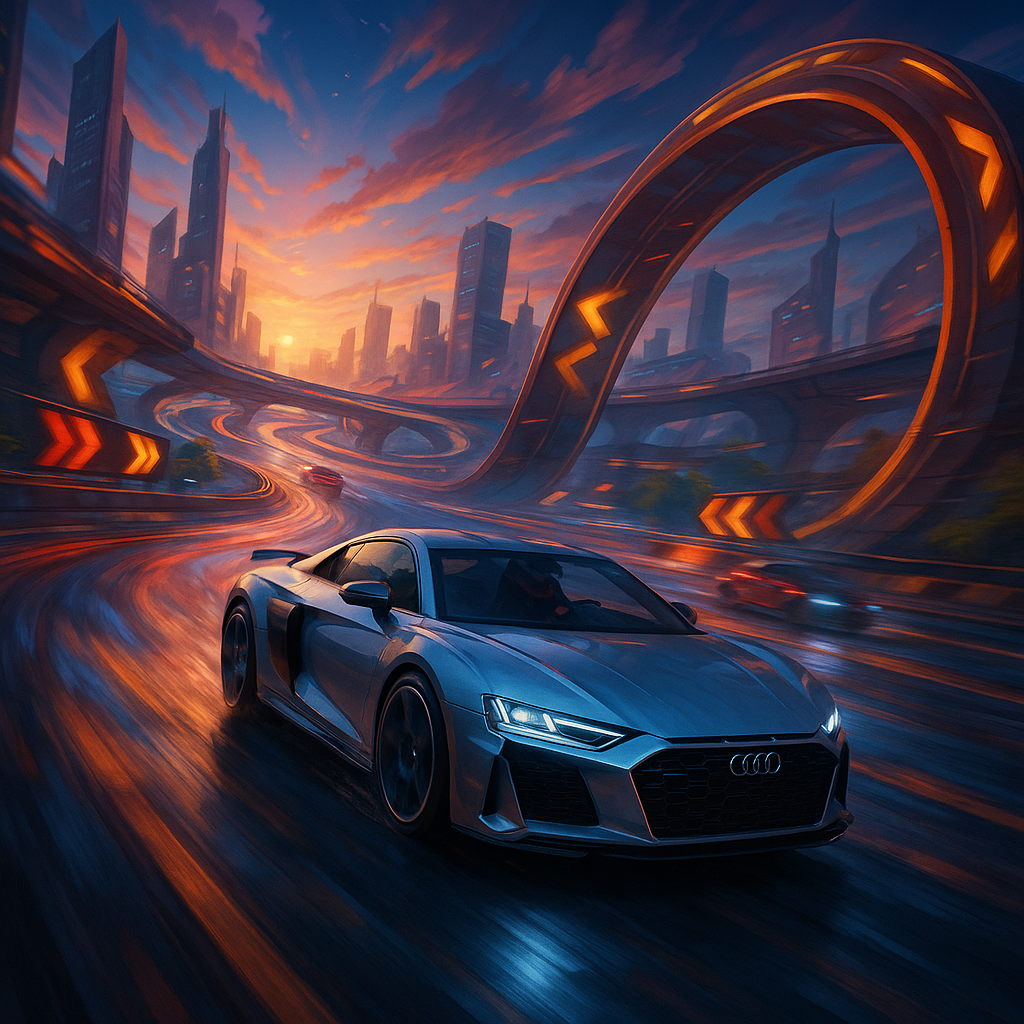 High-speed Audi race during the new asphalt legends season