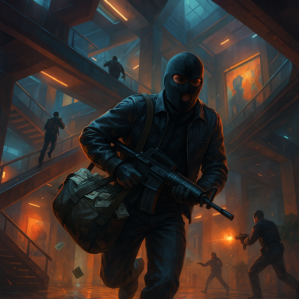 Los Santos gallery raid scene from grand theft auto v new update