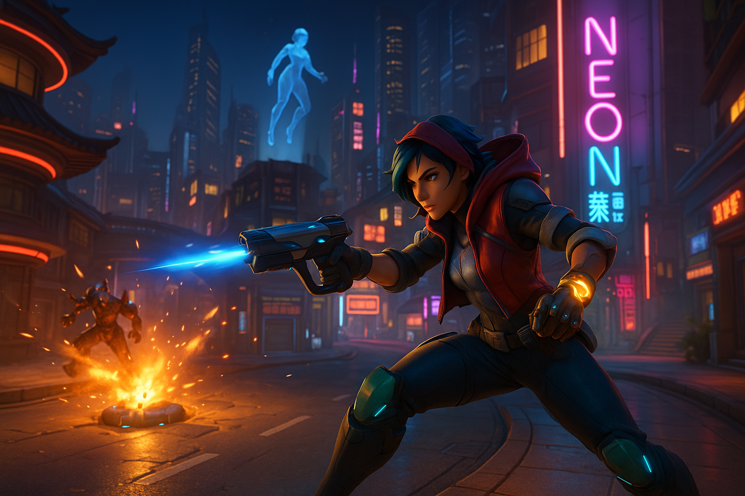 Season 3 Hits Hard in Overwatch Game News Shooters & Battle Royale - gameplay scene in Overwatch Game News: Season 3 Adds Shion and Neon Junction