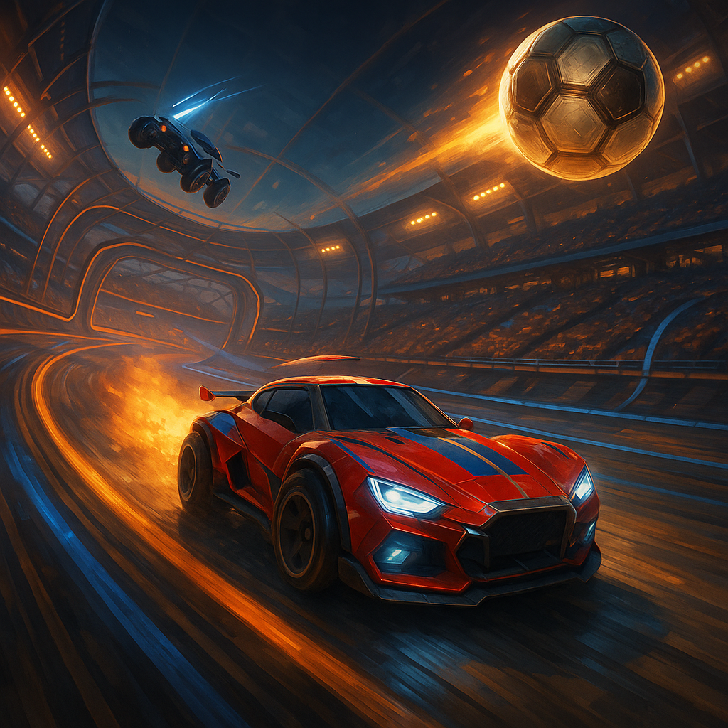 New season of rocket league artwork showing Season 23 match and event theme