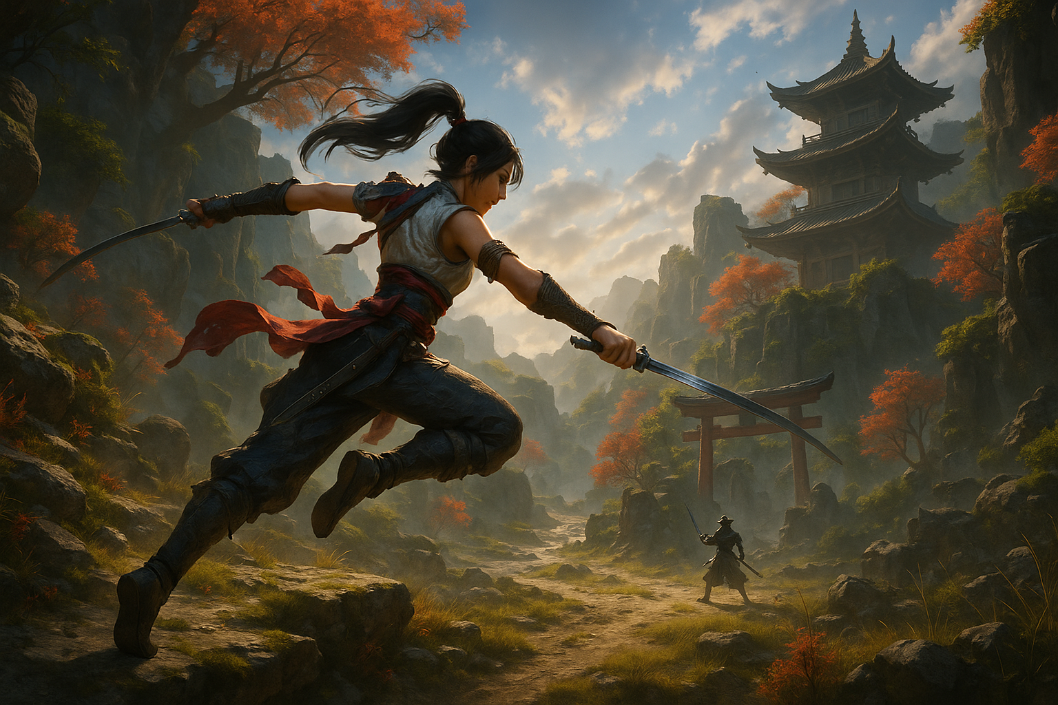 A Strong Fit for Players Who Love Pressure - cinematic gameplay artwork for naraka bladepoint: Why Naraka: Bladepoint Is a Standout Battle Royale