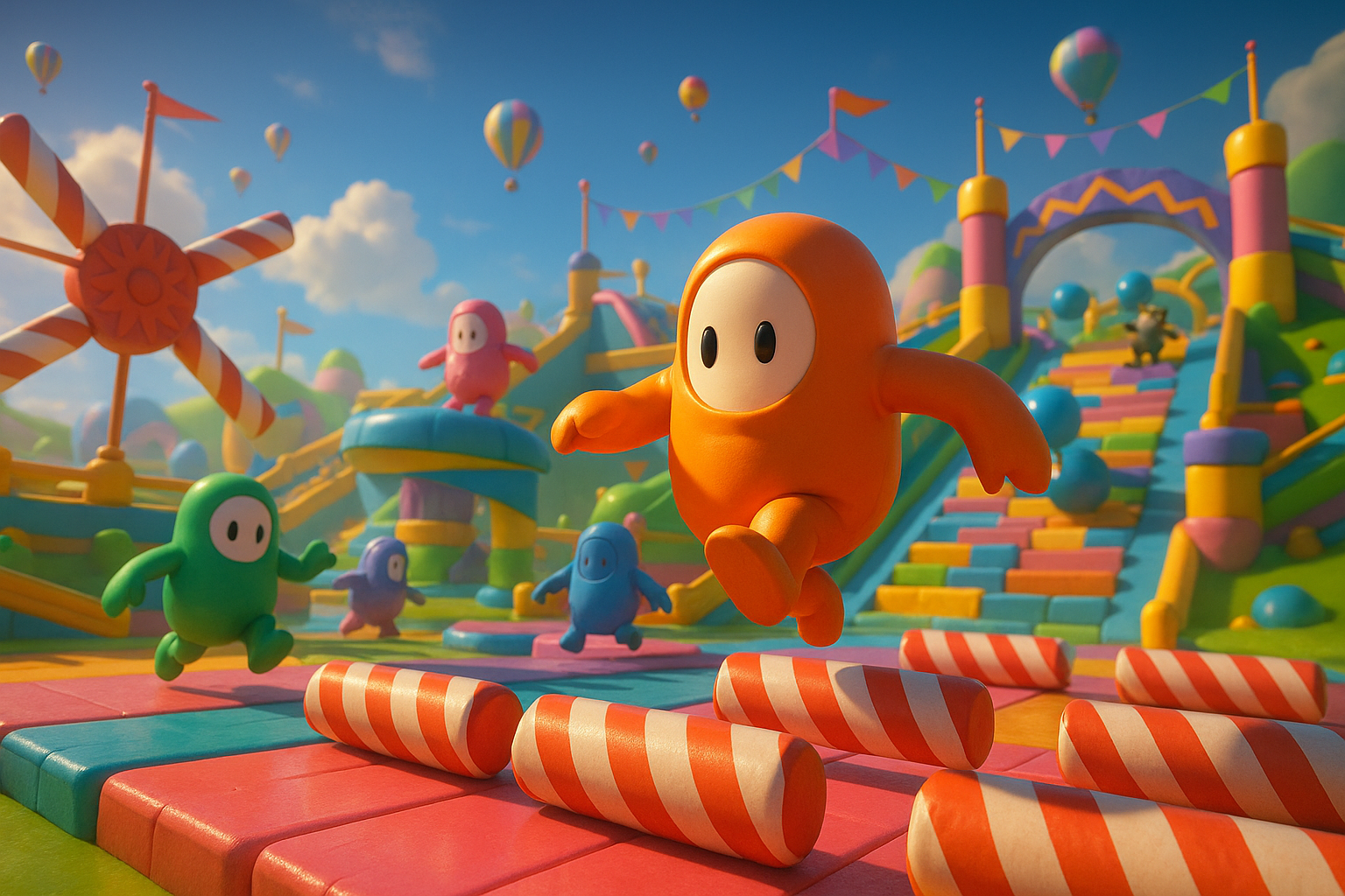 Who Connects Most With This Style of Competition - cinematic gameplay artwork for Fall Guys