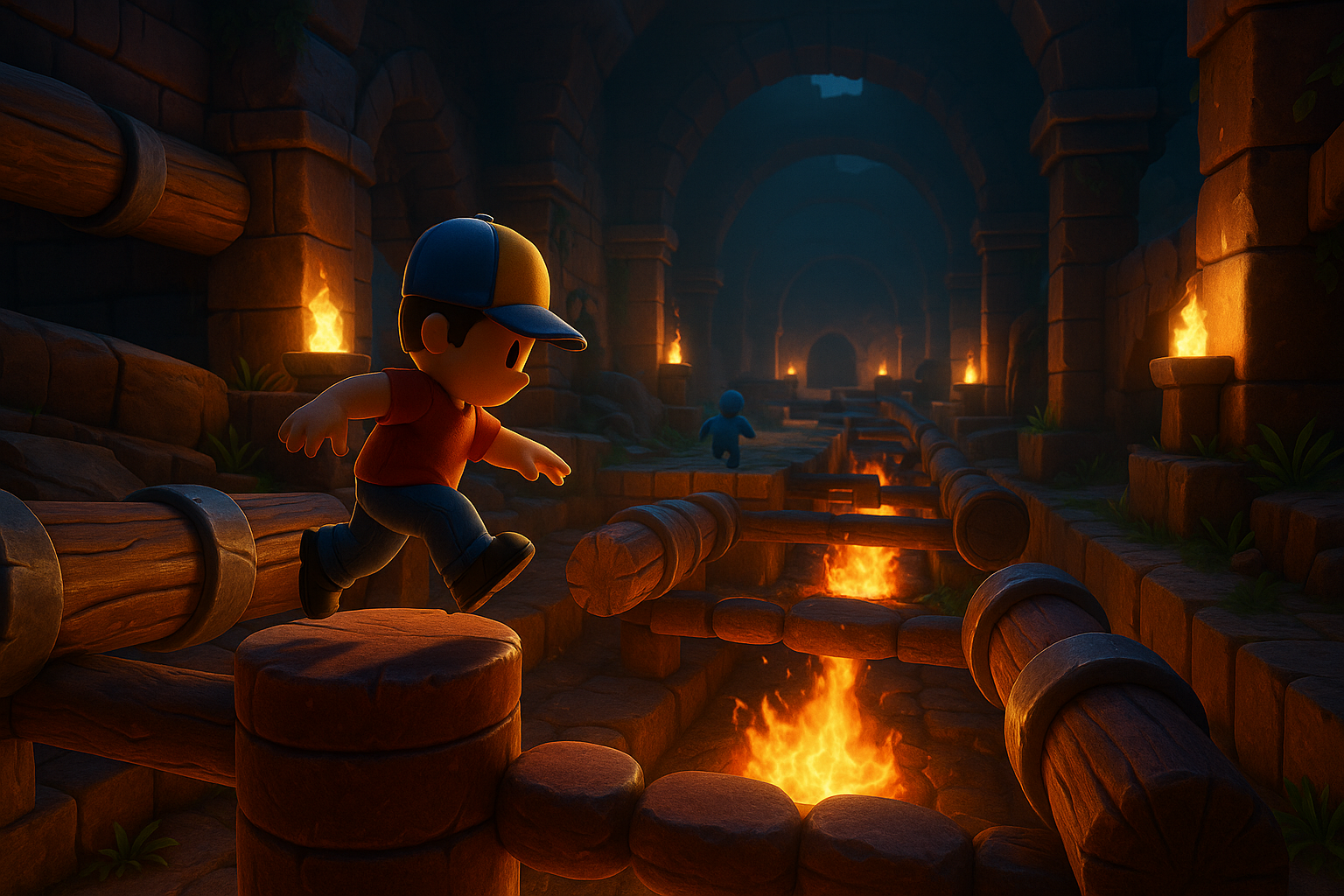 Fast Laughs and Wild Finishes in stumble guys pc Party Battle Royale - cinematic gameplay artwork for Why Stumble Guys PC Is a Great Party Battle Royale on PC