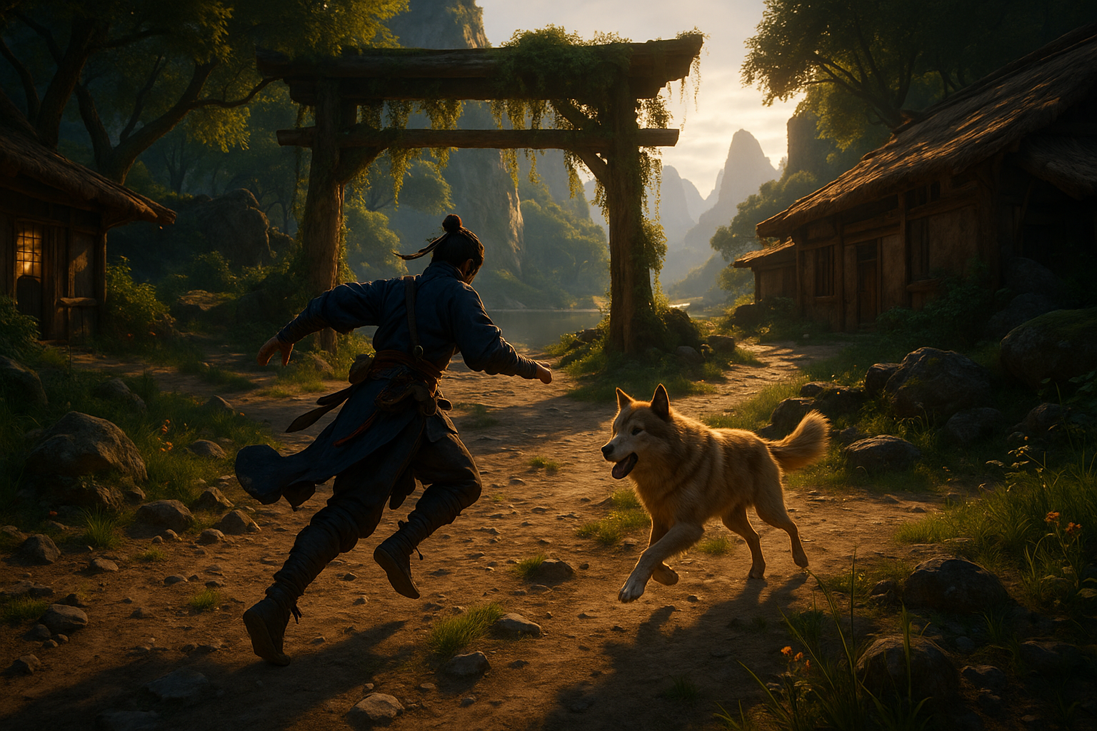 A New Chapter Opens for Where Winds Meet PC Game in This Action MMO RPG Update - gameplay scene in Where Winds Meet PC Game Brings Homestead Living and Pets in Companions Make Home