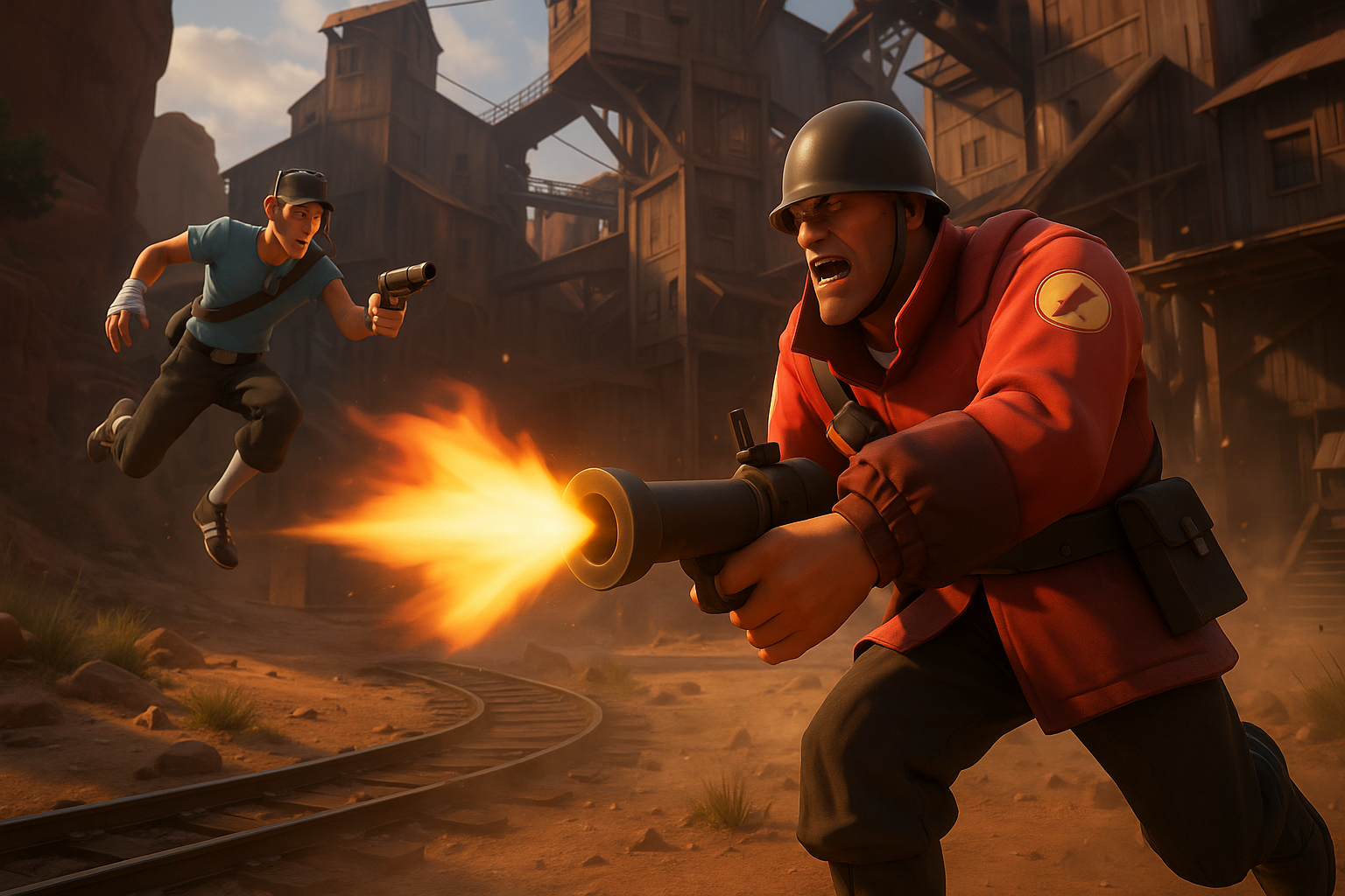 Who Will Get the Most Out of This Shooter - gameplay scene in After the New Team Fortress 2 Update, Is Team Fortress 2 Worth Playing?