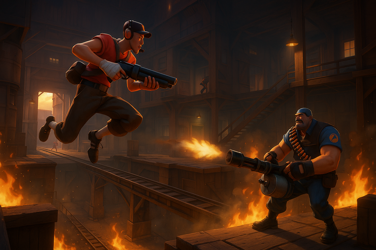 Where Team Fortress 2 New Maps Meet the Best of the {{$json.genre}} Genre - cinematic gameplay artwork for Fresh Chaos and Smart Teamplay in Team Fortress 2 New Maps