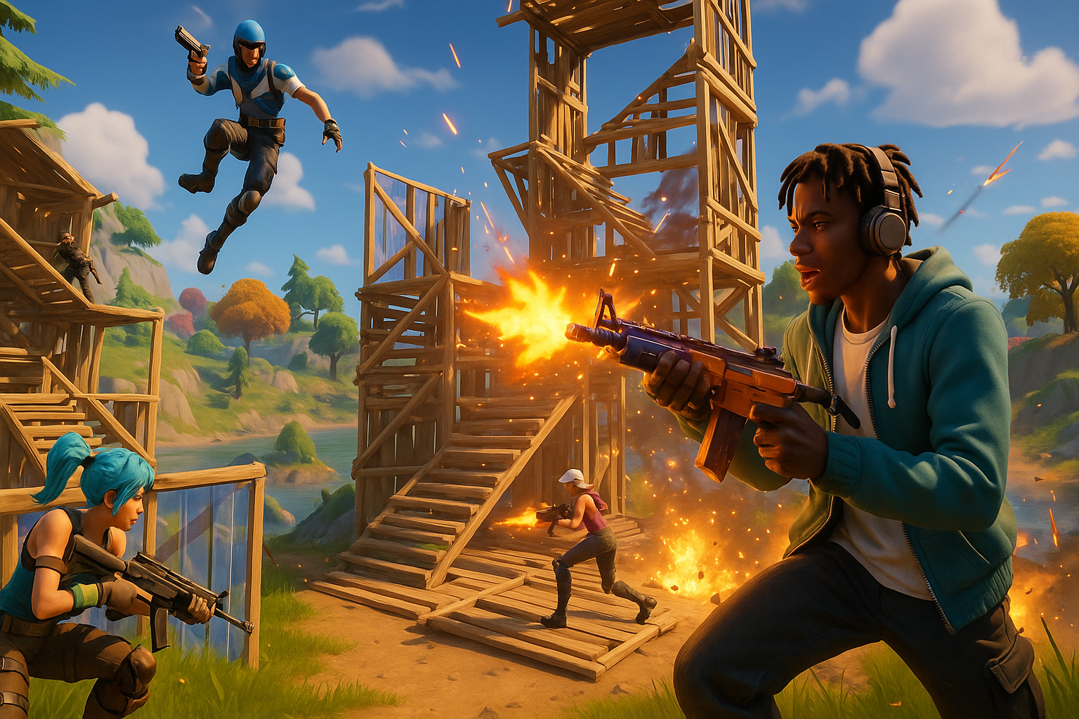 A Strong Moment to Jump Into the new fortnite season - gameplay scene in Fortnite