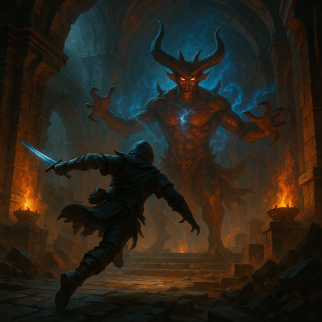 Heroic battle scene featuring Diablo 4 New Class in a gothic world