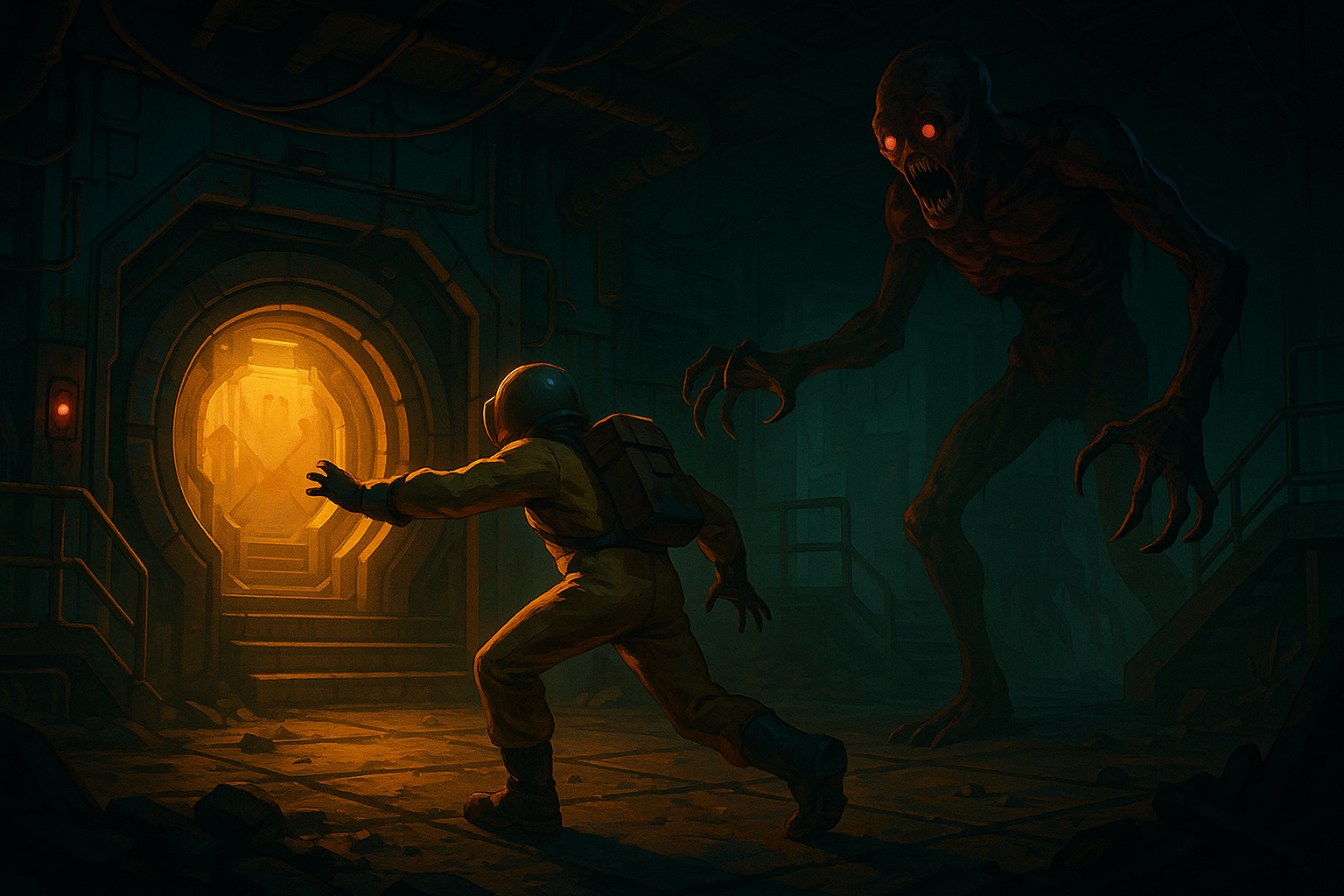 Inside Co-op Survival Horror With Lethal Company Monsters - cinematic gameplay artwork for Why Lethal Company Monsters Define Co-op Survival Horror